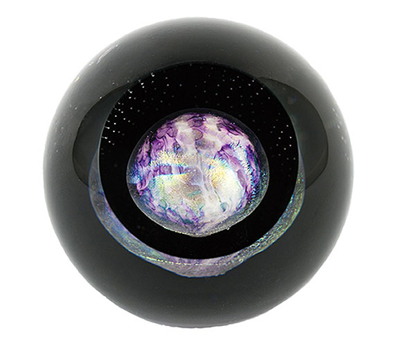 Pluto Paperweight by Glass Eye Studio